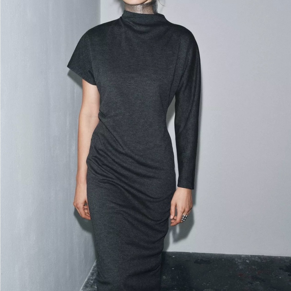 Zara Charcoal Gray Maxi Dress